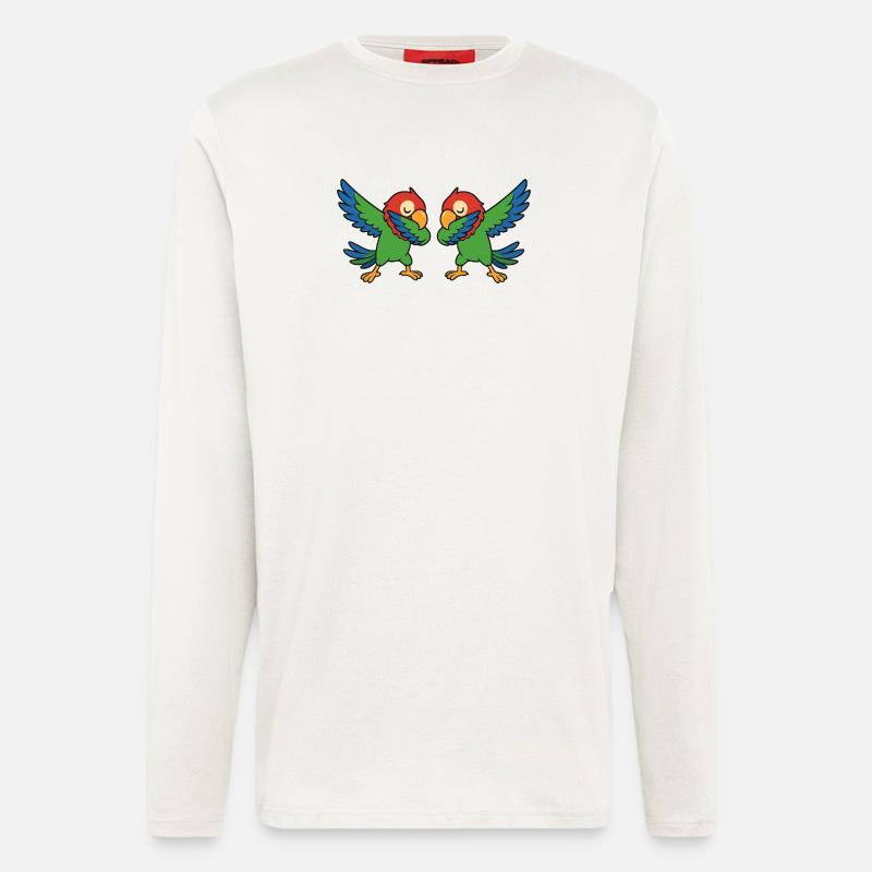 Papagei Dabbing Comic - Langarmshirt - made by SPREAD  - OFF WHITE
