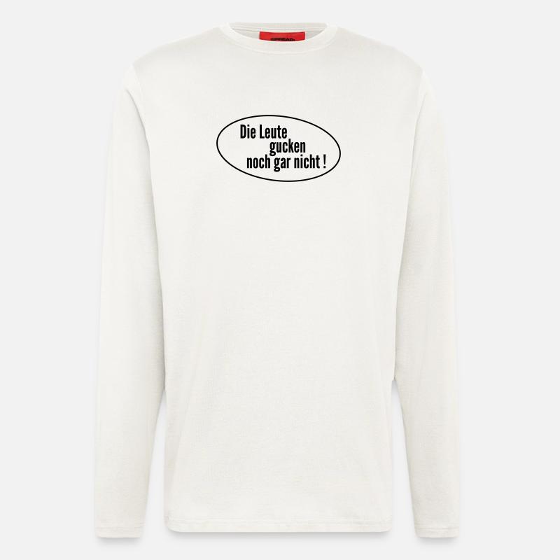 Die Leute gucken - Langarmshirt - made by SPREAD  - OFF WHITE