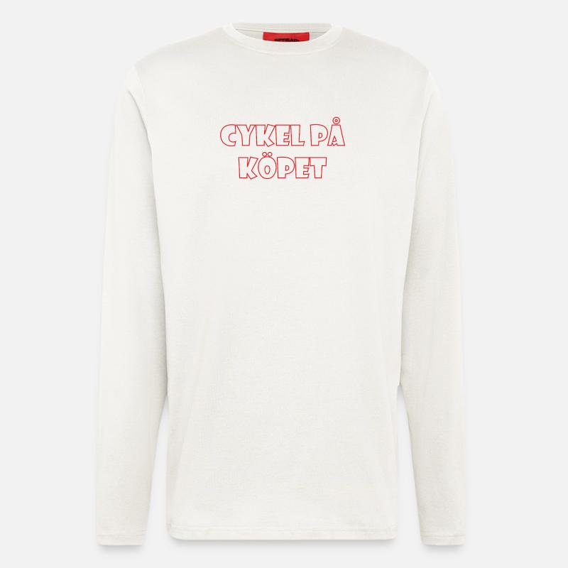 Bicycle in the Bargain – Text Design - Longsleeve - made by SPREAD - OFF WHITE