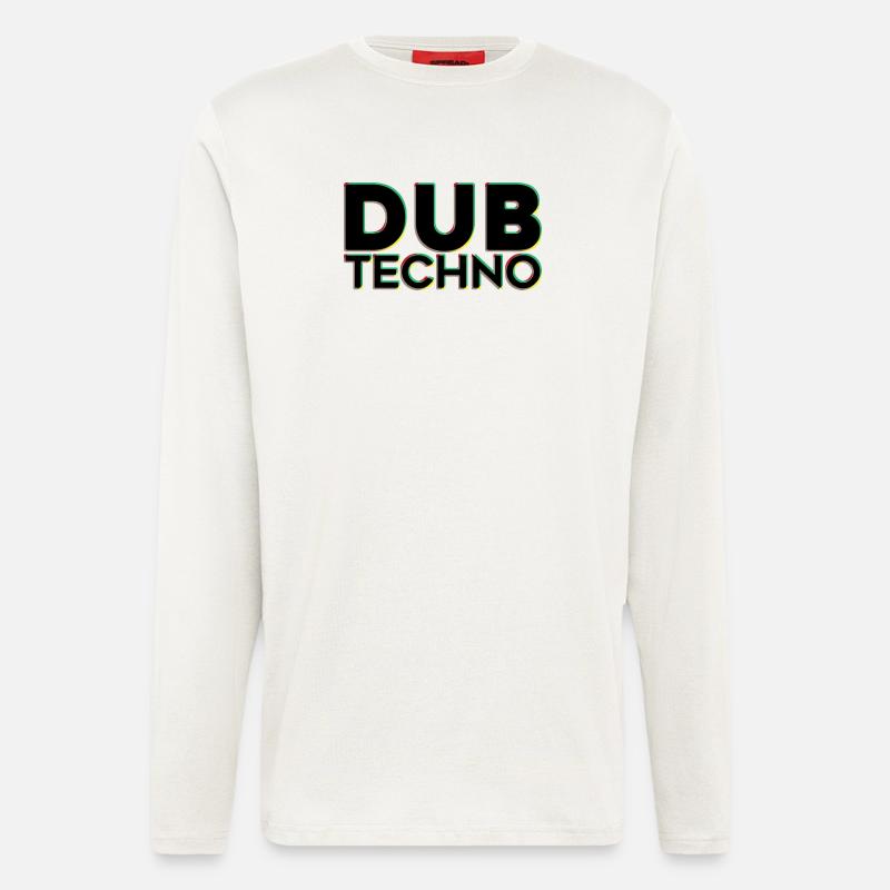 Dub Techno Neon Outline - Longsleeve - made by SPREAD  - OFF WHITE