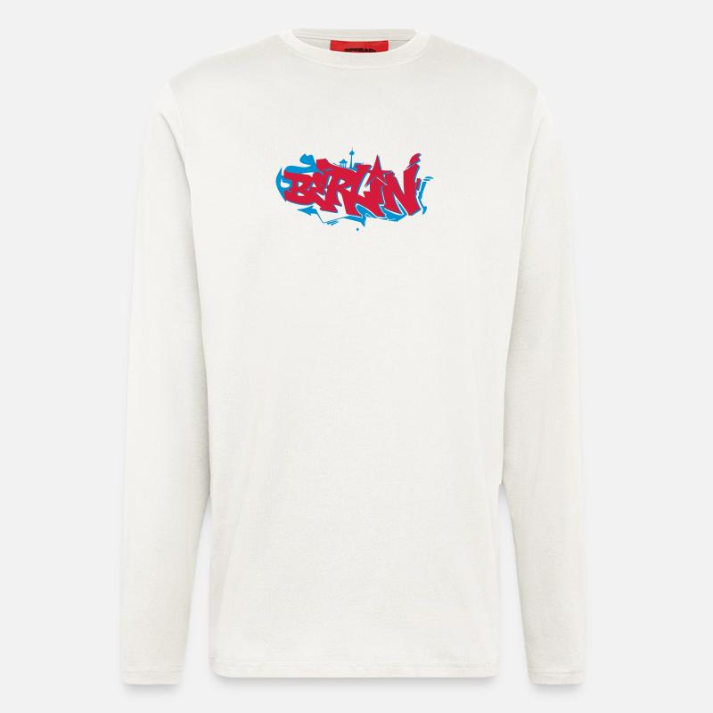 Berliner Graffiti Skyline - Langarmshirt - made by SPREAD  - OFF WHITE