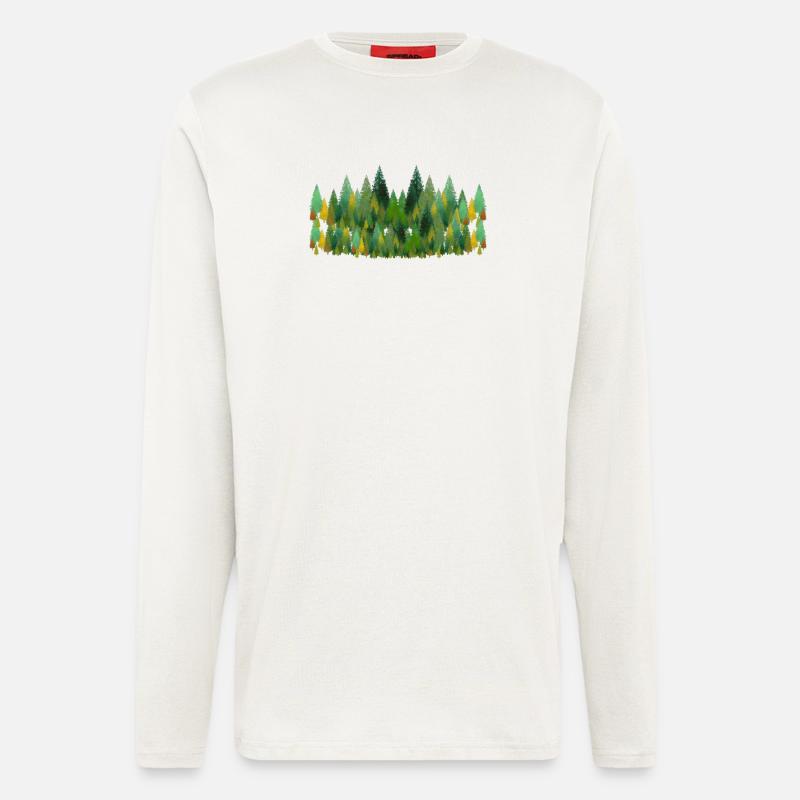 trees and trees and trees - Langarmshirt - made by SPREAD  - OFF WHITE