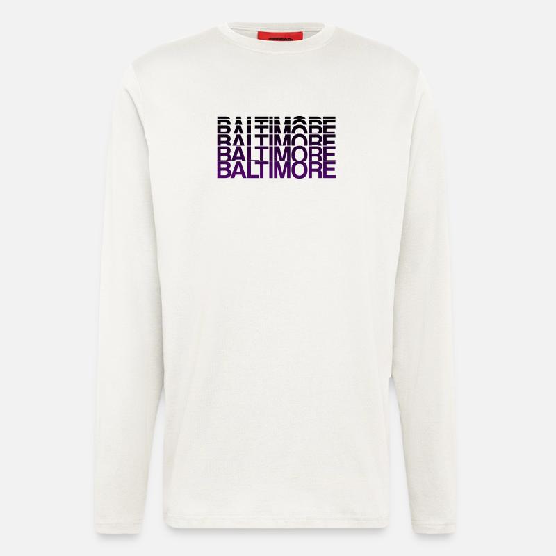 Baltimore Violet Gradient Style - Longsleeve - made by SPREAD  - OFF WHITE