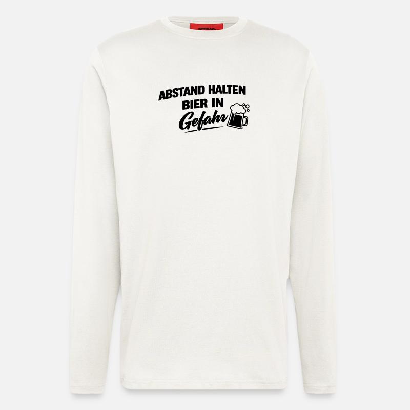 Bier in gefahr - Langarmshirt - made by SPREAD  - OFF WHITE