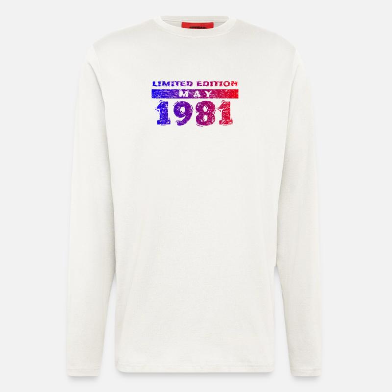 45e anniversaire Édition limitée 05/1981 - Manches longues bio décontracté fabriqué en UE - OFF WHITE