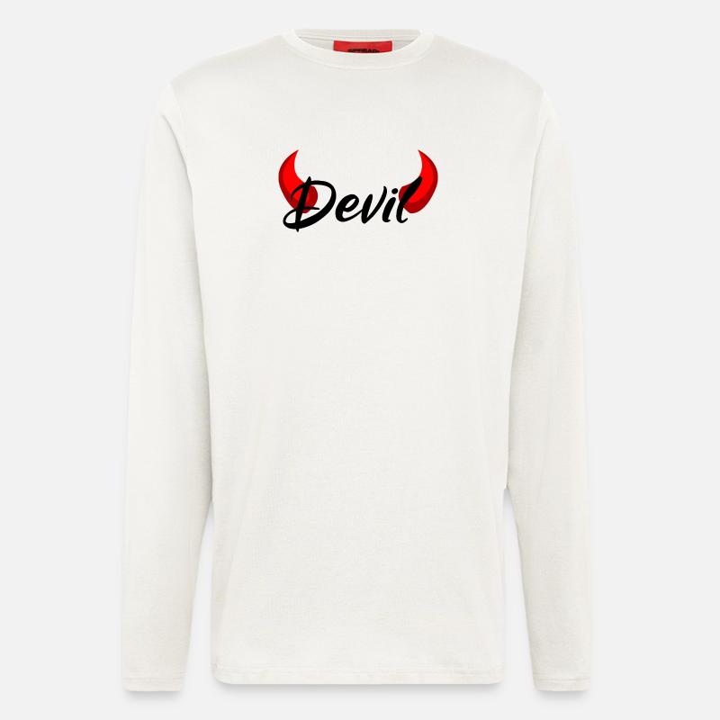 Ich bin ein Teufel - Devil - Langarmshirt - made by SPREAD  - OFF WHITE