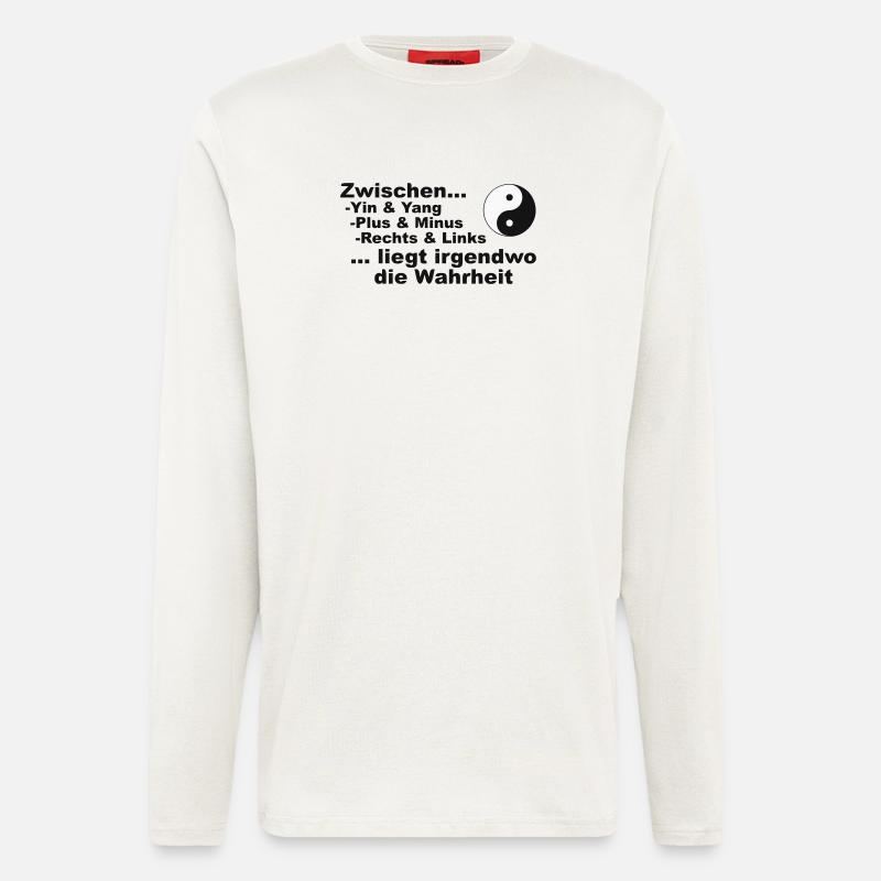 Zwischen Yin & Yang.... - Langarmshirt - made by SPREAD - OFF WHITE