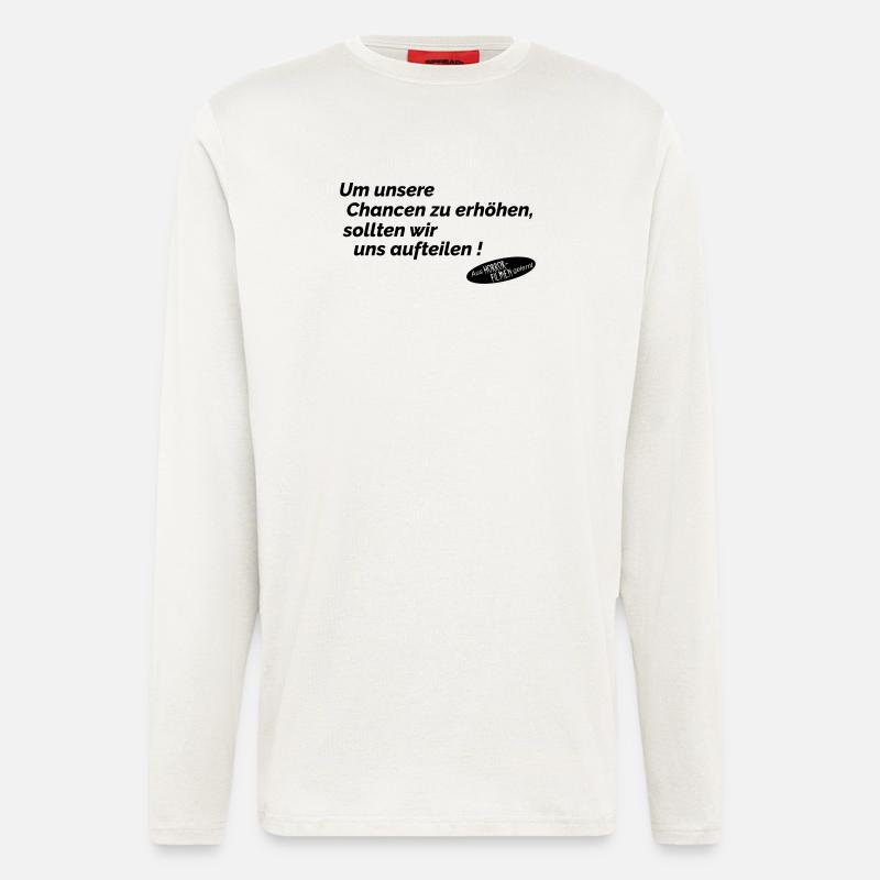 Augmenter les opportunités - Manches longues bio décontracté fabriqué en UE - OFF WHITE