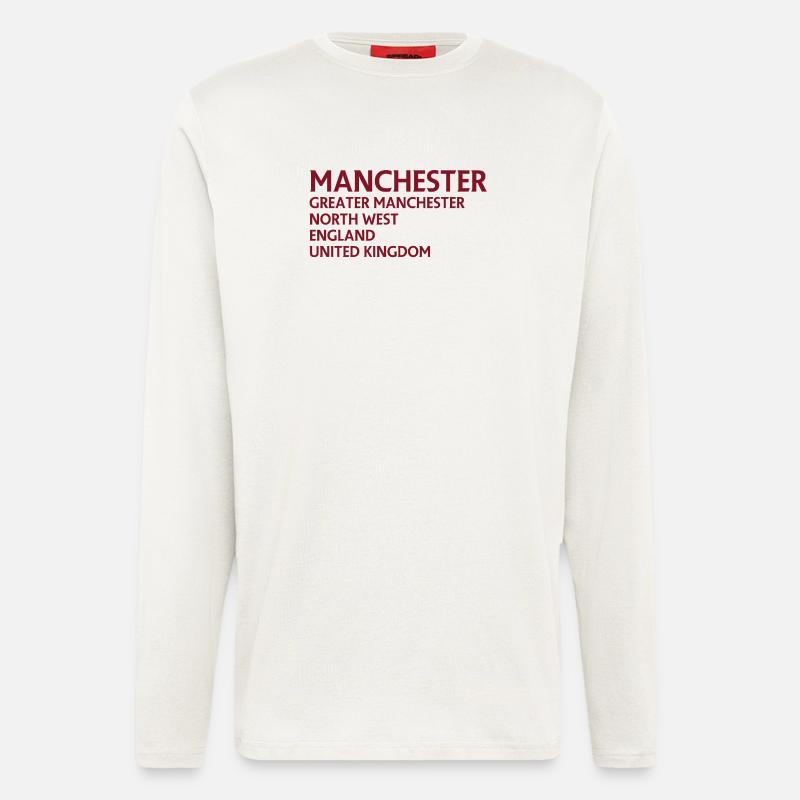 Manchester Name Stack Typography - Longsleeve - made by SPREAD  - OFF WHITE