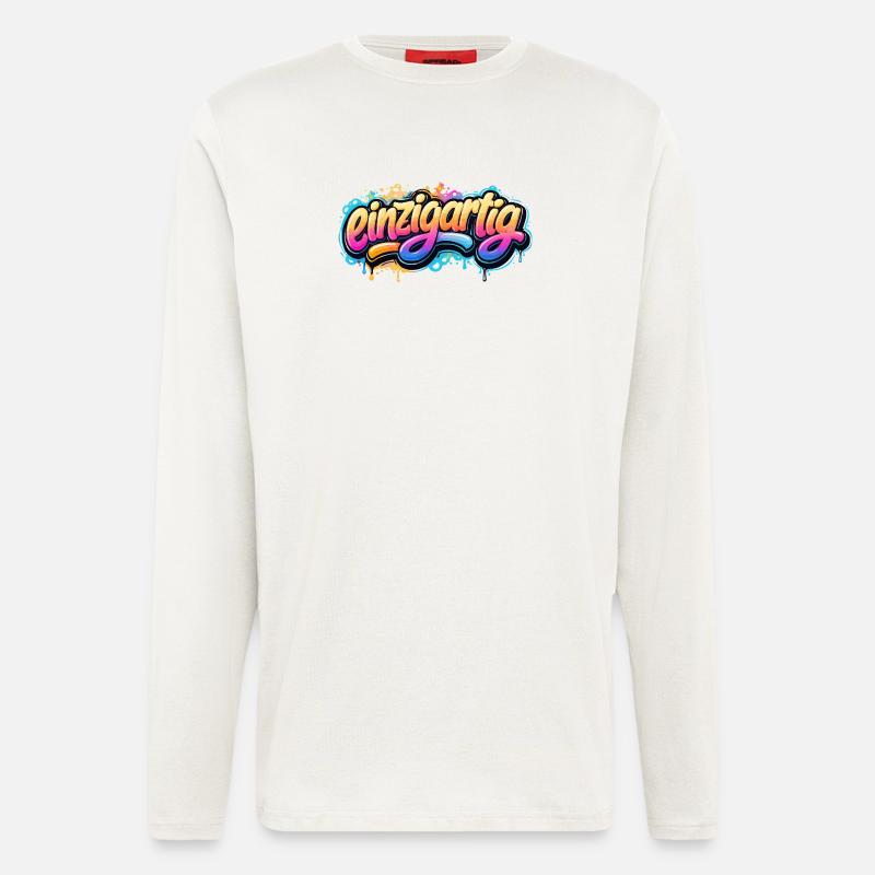 Einzigartig Graffiti Schriftzug - Langarmshirt - made by SPREAD  - OFF WHITE