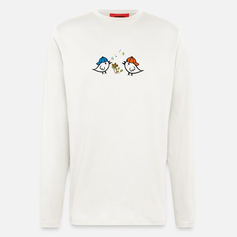 Spring, Sparrows - Longsleeve - made by SPREAD  - OFF WHITE