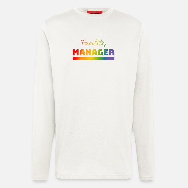 Tshirt Facility Manager rainbow - Langarmshirt - made by SPREAD  - OFF WHITE
