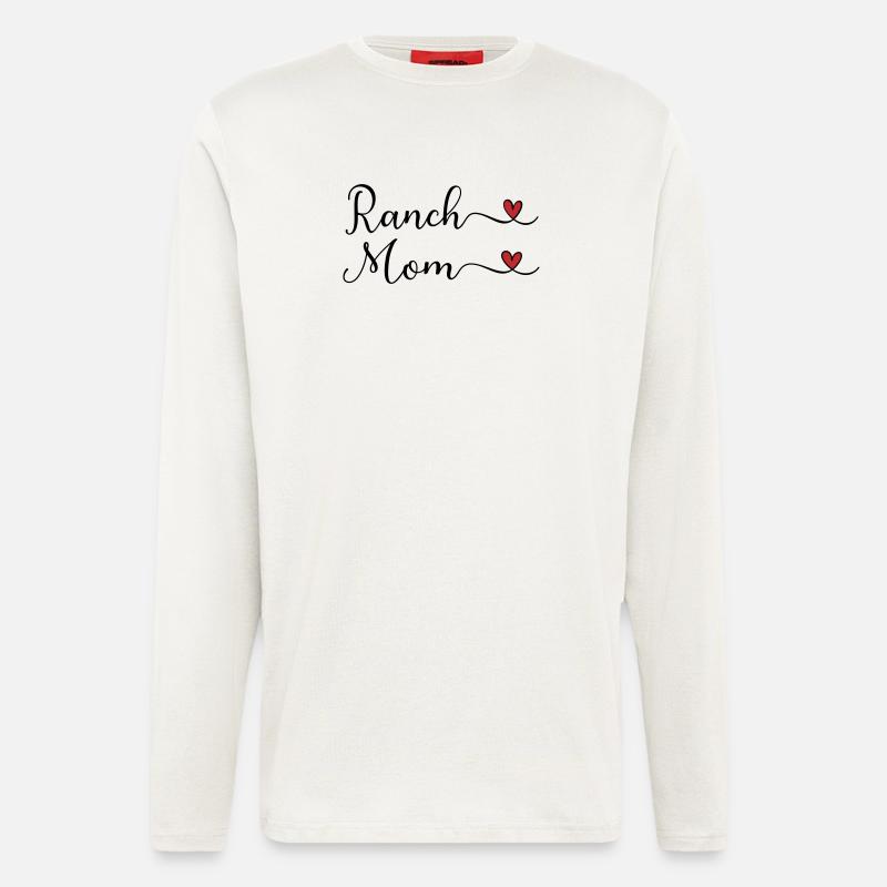 Maman de ranch - Manches longues bio décontracté fabriqué en UE - OFF WHITE