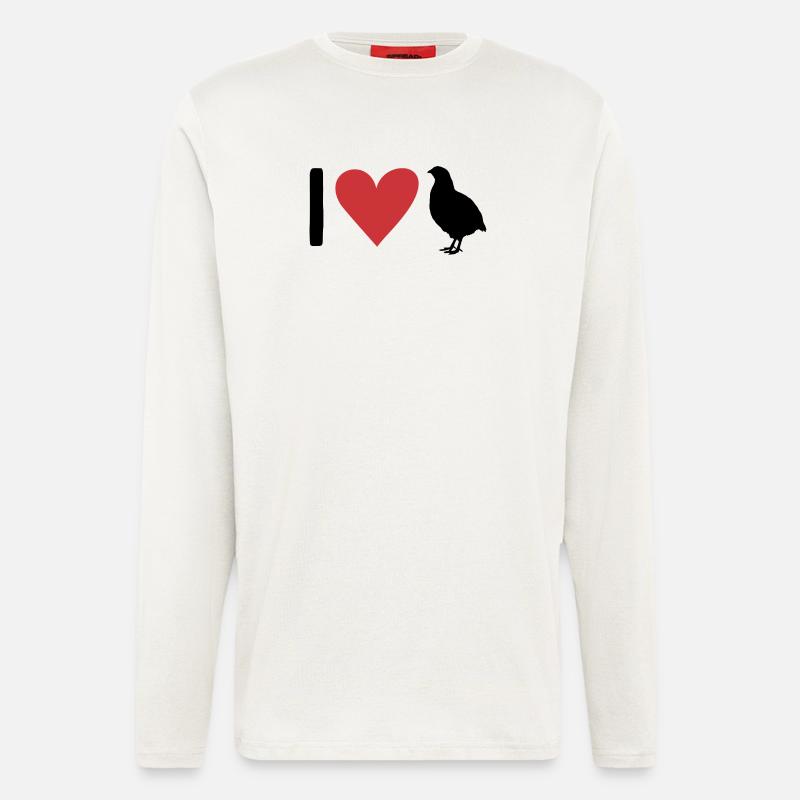I Love Quail - Longsleeve - made by SPREAD - OFF WHITE