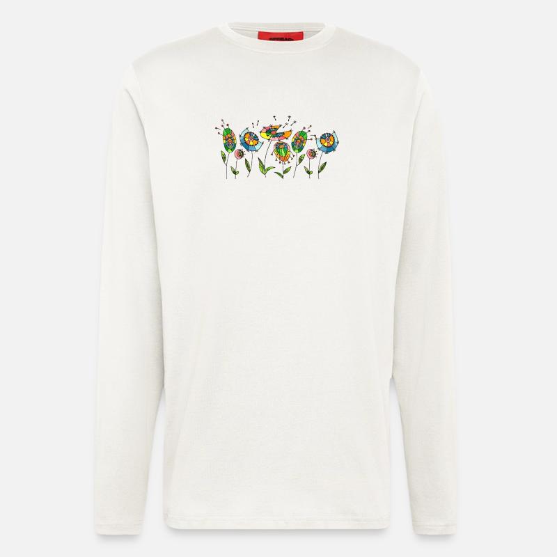 Blumen - Langarmshirt - made by SPREAD - OFF WHITE