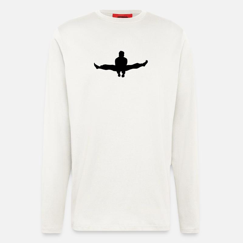 Karate oder Taekwondo Double Kick Schatten - Langarmshirt - made by SPREAD  - OFF WHITE