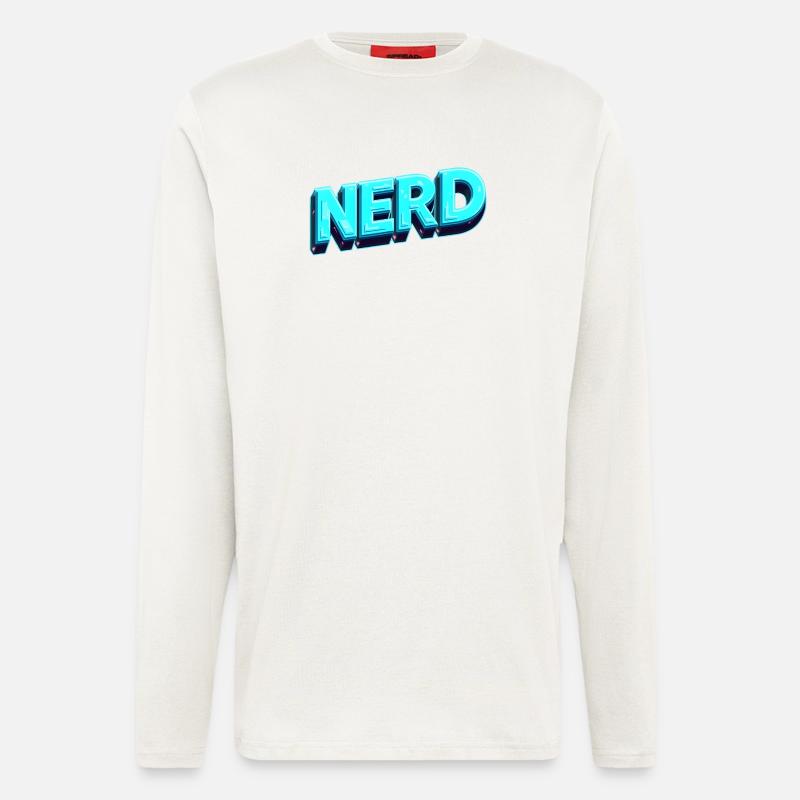 Nerd Neon 3D Retro - Langarmshirt - made by SPREAD  - OFF WHITE