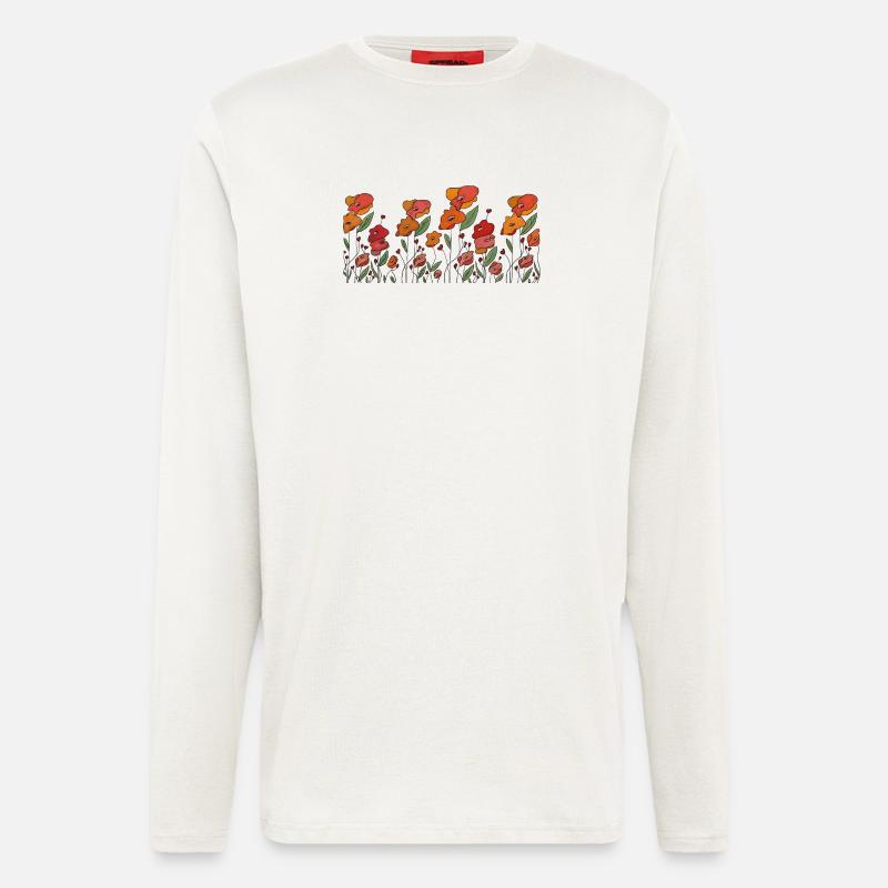 Mohnborte - Langarmshirt - made by SPREAD  - OFF WHITE