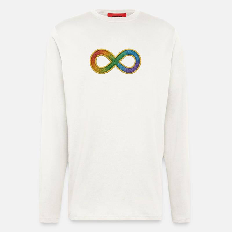 Rainbow infinity symbol for diversity - Longsleeve - made by SPREAD  - OFF WHITE