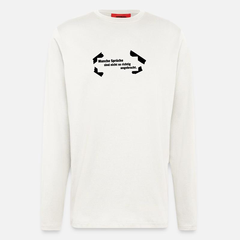 Dictons inappropriés - Manches longues bio décontracté fabriqué en UE - OFF WHITE