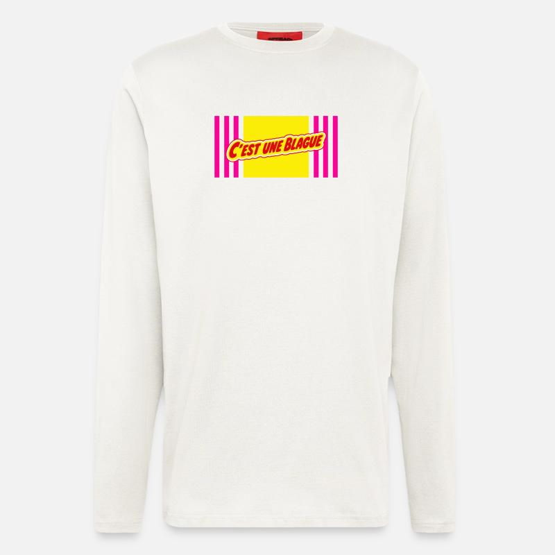C'est une blague - Manches longues bio décontracté fabriqué en UE - OFF WHITE