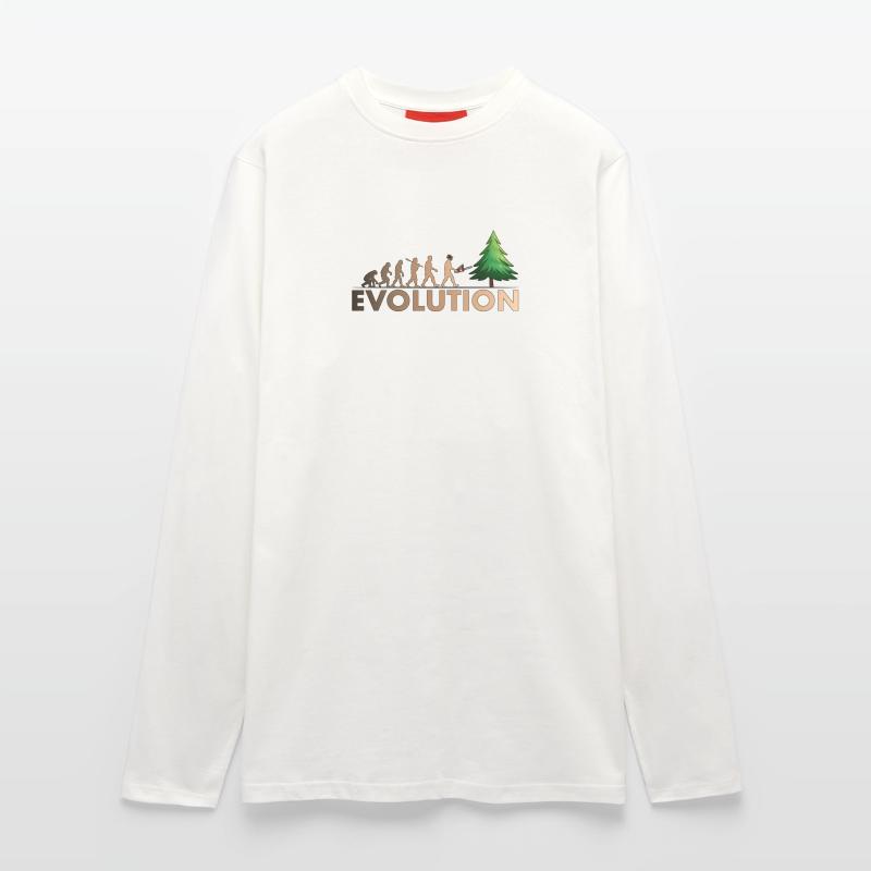 Kettensägen Evolution Farbe Langarmshirt - made by SPREAD 