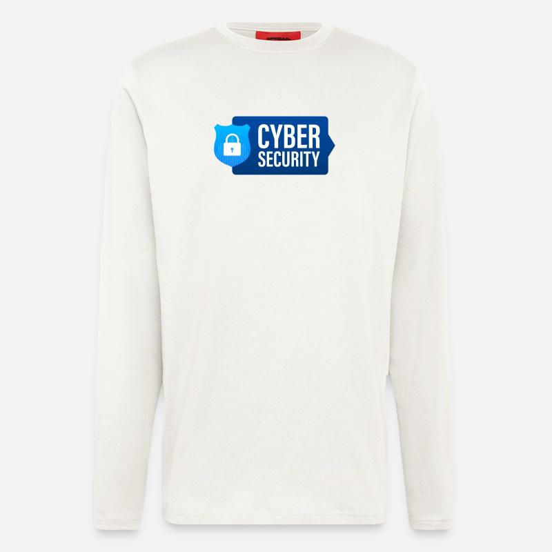 Cybersicherheit, Computer - Langarmshirt - made by SPREAD  - OFF WHITE