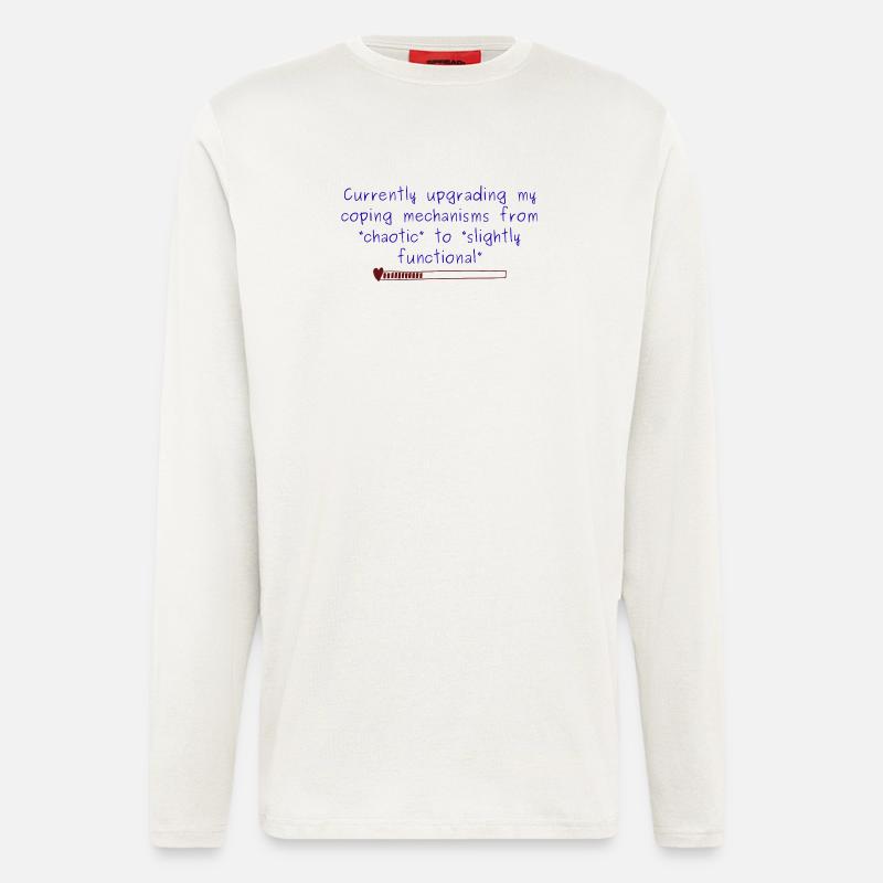Chaotic to Slightly Functional Coping design - Longsleeve - made by SPREAD  - OFF WHITE