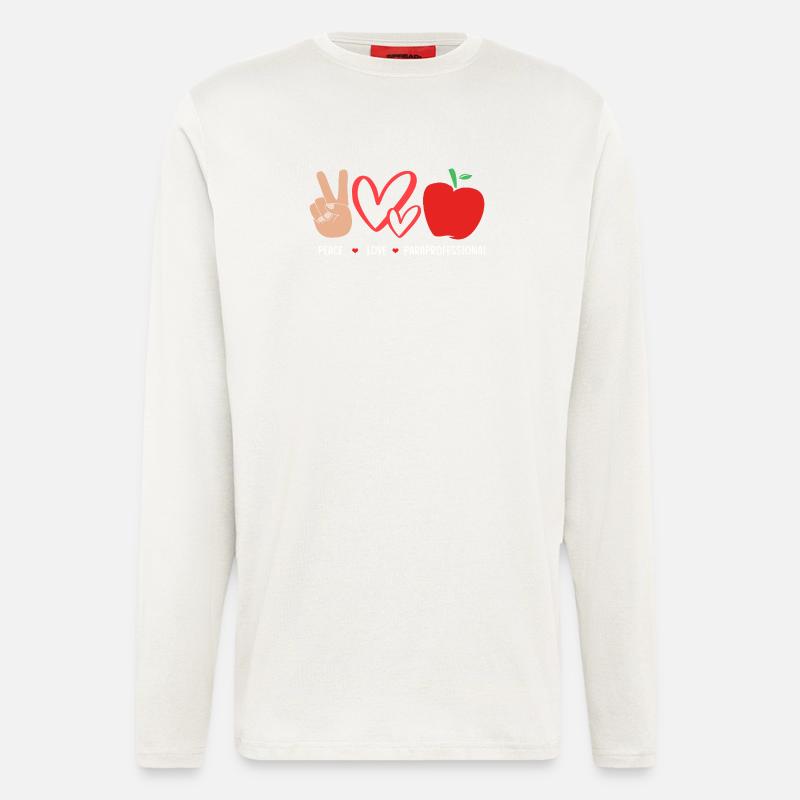 Teacher Assistant Paraprofessional Paraeducator - Longsleeve - made by SPREAD  - OFF WHITE