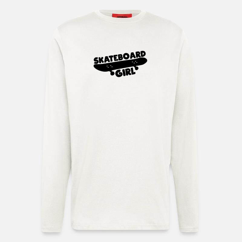 Skateboarderin - Langarmshirt - made by SPREAD  - OFF WHITE