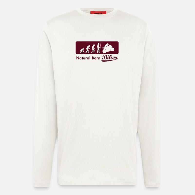evolution_biker - Longsleeve - made by SPREAD  - OFF WHITE