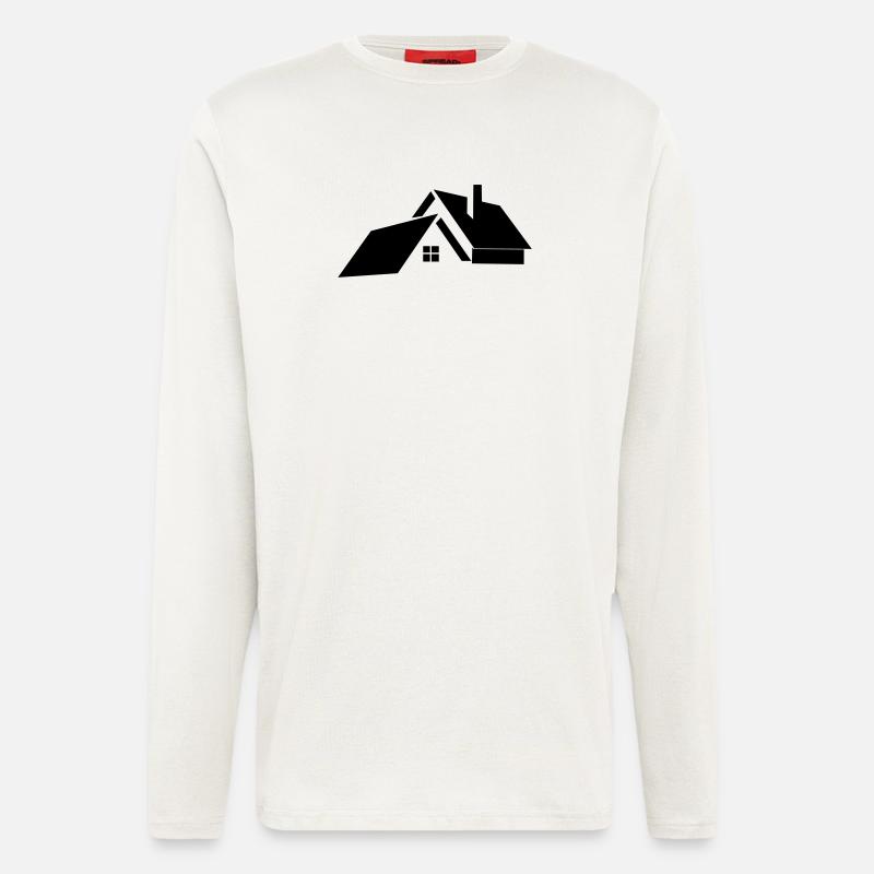 Logo für Haus oder Haus - Langarmshirt - made by SPREAD  - OFF WHITE