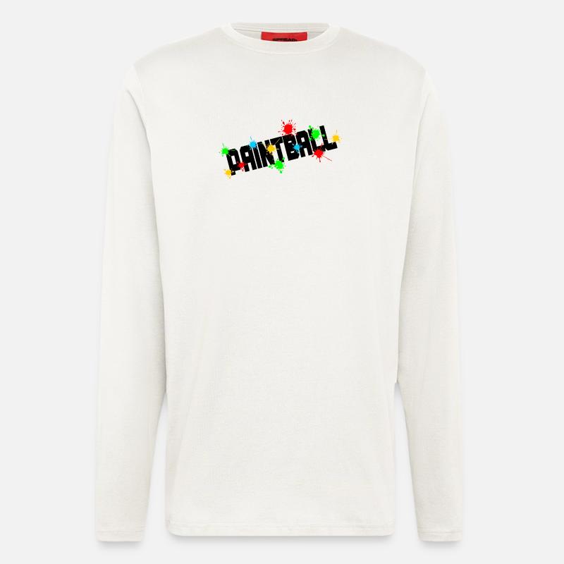 Paintball-Logo - Langarmshirt - made by SPREAD  - OFF WHITE