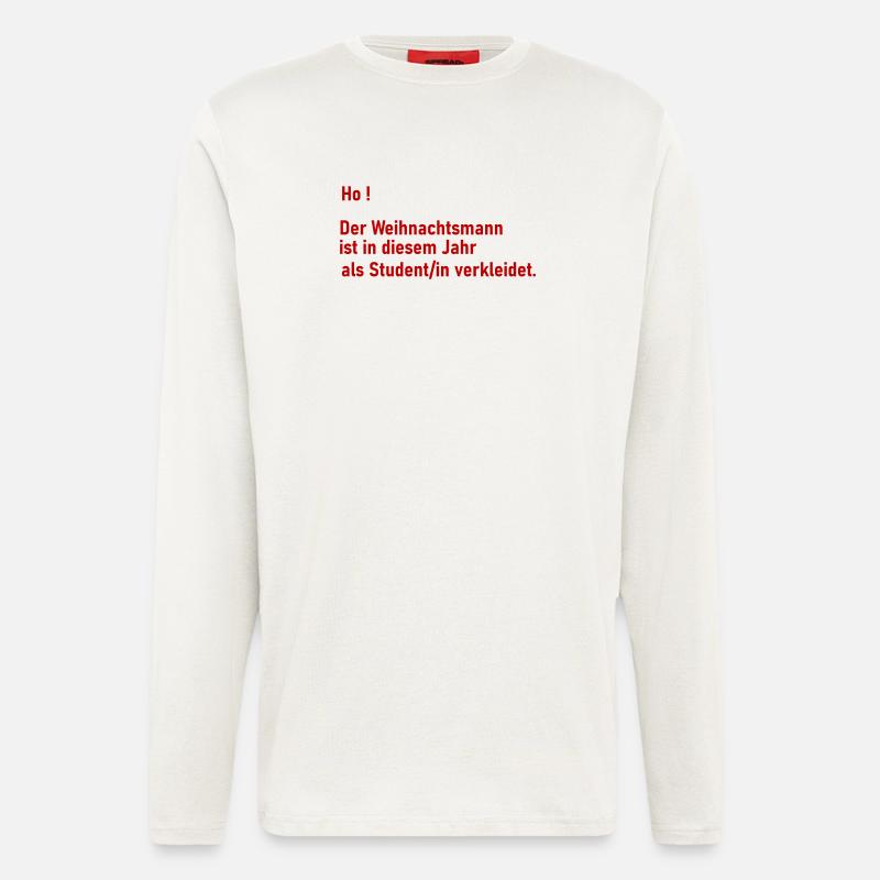 Weihnachtsmann als Student - Langarmshirt - made by SPREAD  - OFF WHITE