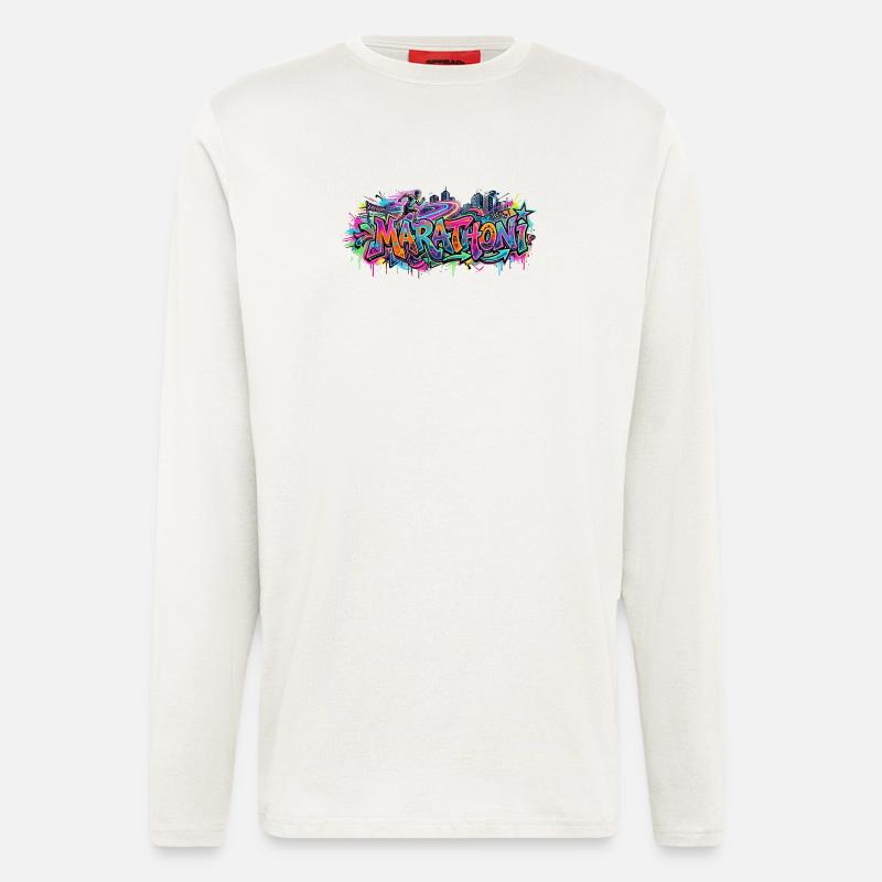 Farbrausch Marathon Graffiti - Longsleeve - made by SPREAD  - OFF WHITE