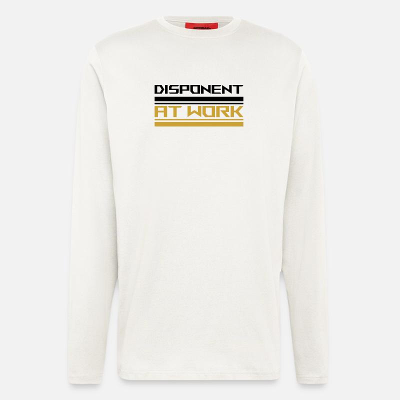 Disponent at work black - Langarmshirt - made by SPREAD  - OFF WHITE