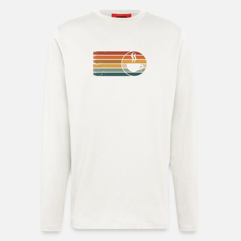 Coffee Cup Sunset Retro Coffee - Longsleeve - made by SPREAD  - OFF WHITE