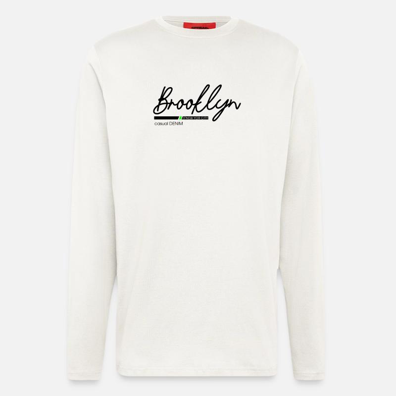 Minimalistische Gestaltung der Berglandschaft - Langarmshirt - made by SPREAD  - OFF WHITE