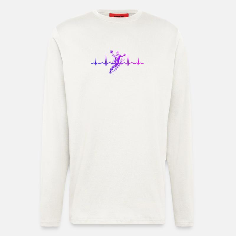 Clear handball message for men - Longsleeve - made by SPREAD  - OFF WHITE