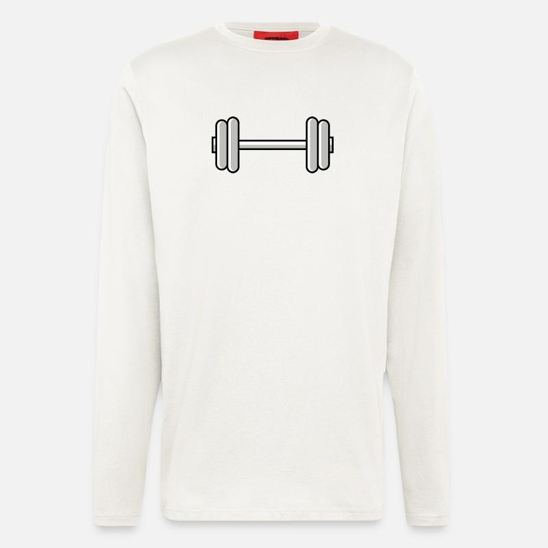 Hantel gewichte icon - Langarmshirt - made by SPREAD  - OFF WHITE