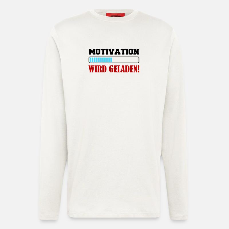 motivation_wird_geladen- - Langarmshirt - made by SPREAD  - OFF WHITE