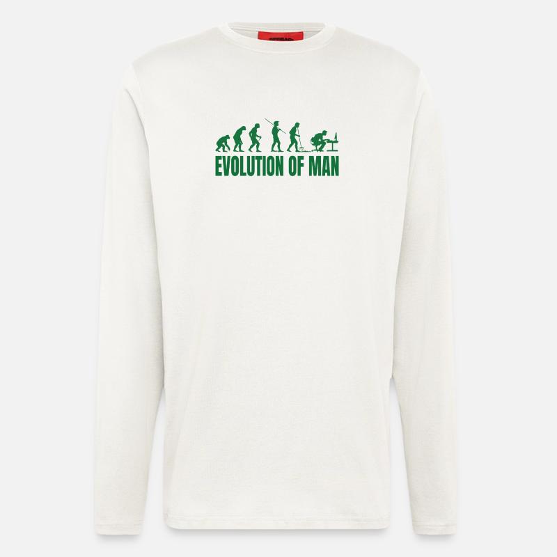 Evolution of Man Programmer IT - Longsleeve - made by SPREAD - OFF WHITE