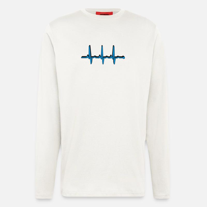 frequenz herzschlag - Langarmshirt - made by SPREAD  - OFF WHITE