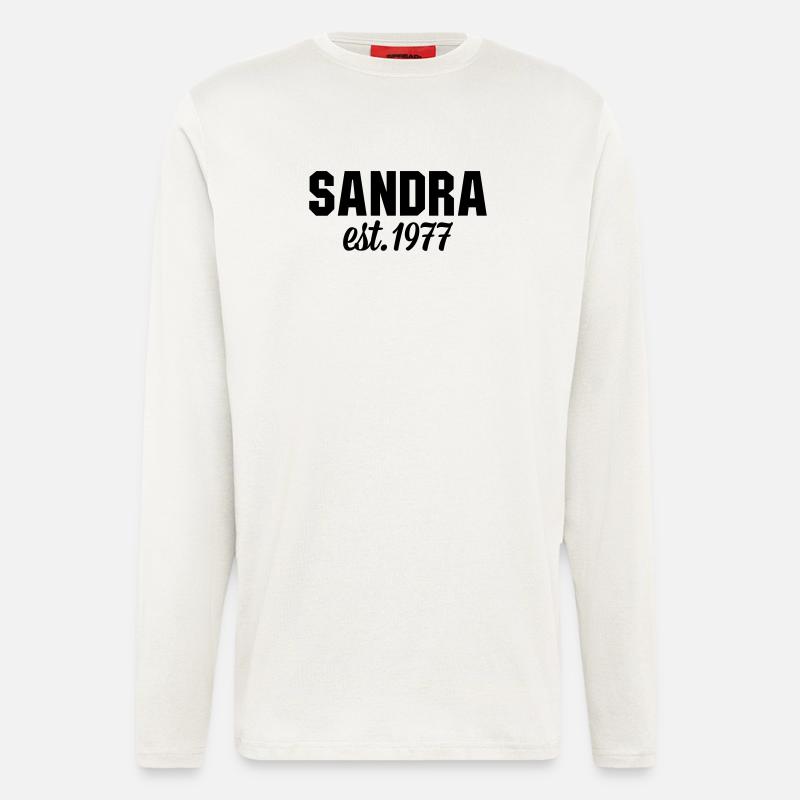 Sandra est 1977 - Langarmshirt - made by SPREAD  - OFF WHITE
