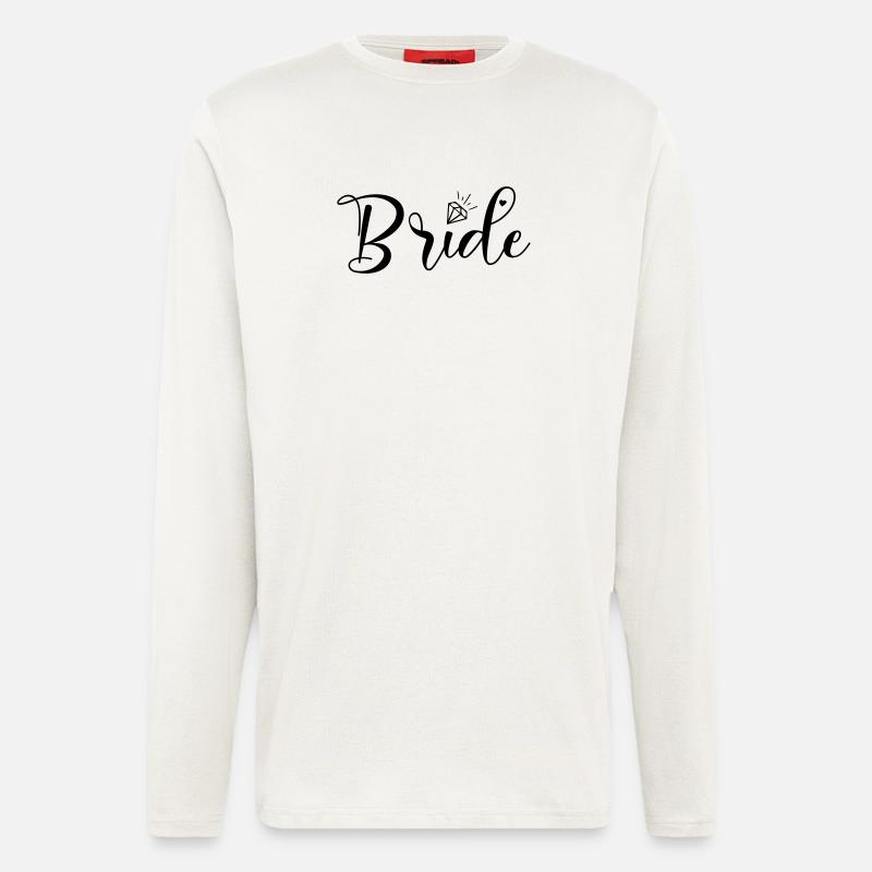 Team Bride Heart Diamond, customizable - Longsleeve - made by SPREAD  - OFF WHITE