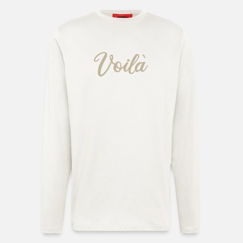 Voila Handlettered Script Design - Longsleeve - made by SPREAD  - OFF WHITE