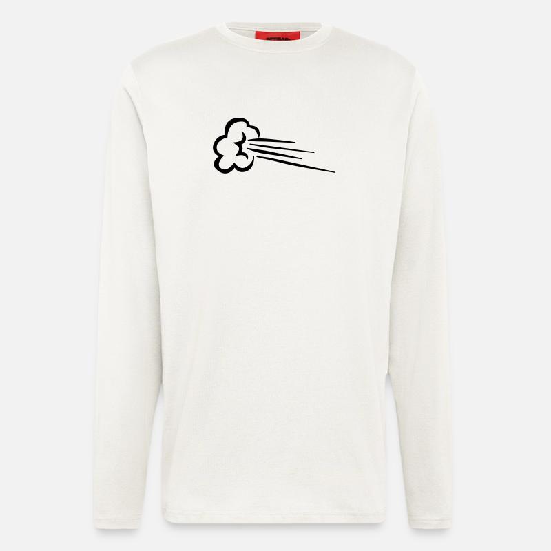 Comic Effekt Geschwindigkeit - Langarmshirt - made by SPREAD  - OFF WHITE