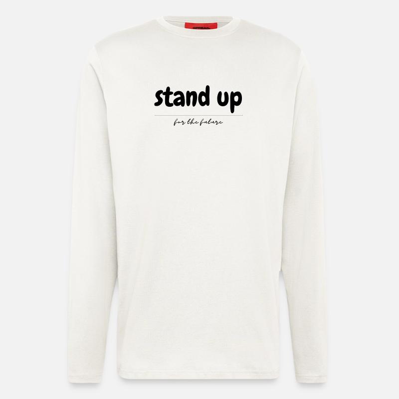 Stand Up for the future - Langarmshirt - made by SPREAD  - OFF WHITE