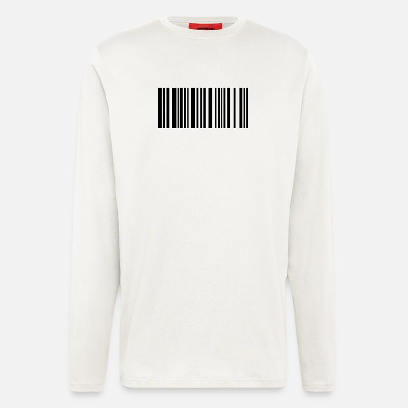 barcode - Manches longues bio décontracté fabriqué en UE - OFF WHITE
