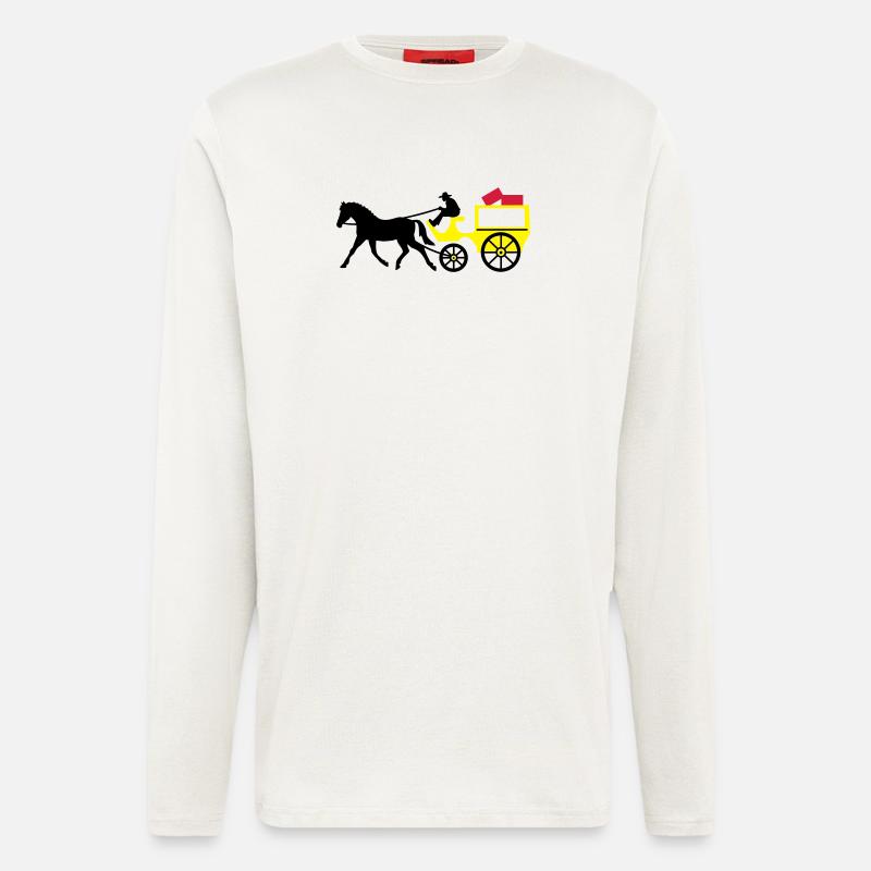 postkutsche post transport - Langarmshirt - made by SPREAD  - OFF WHITE